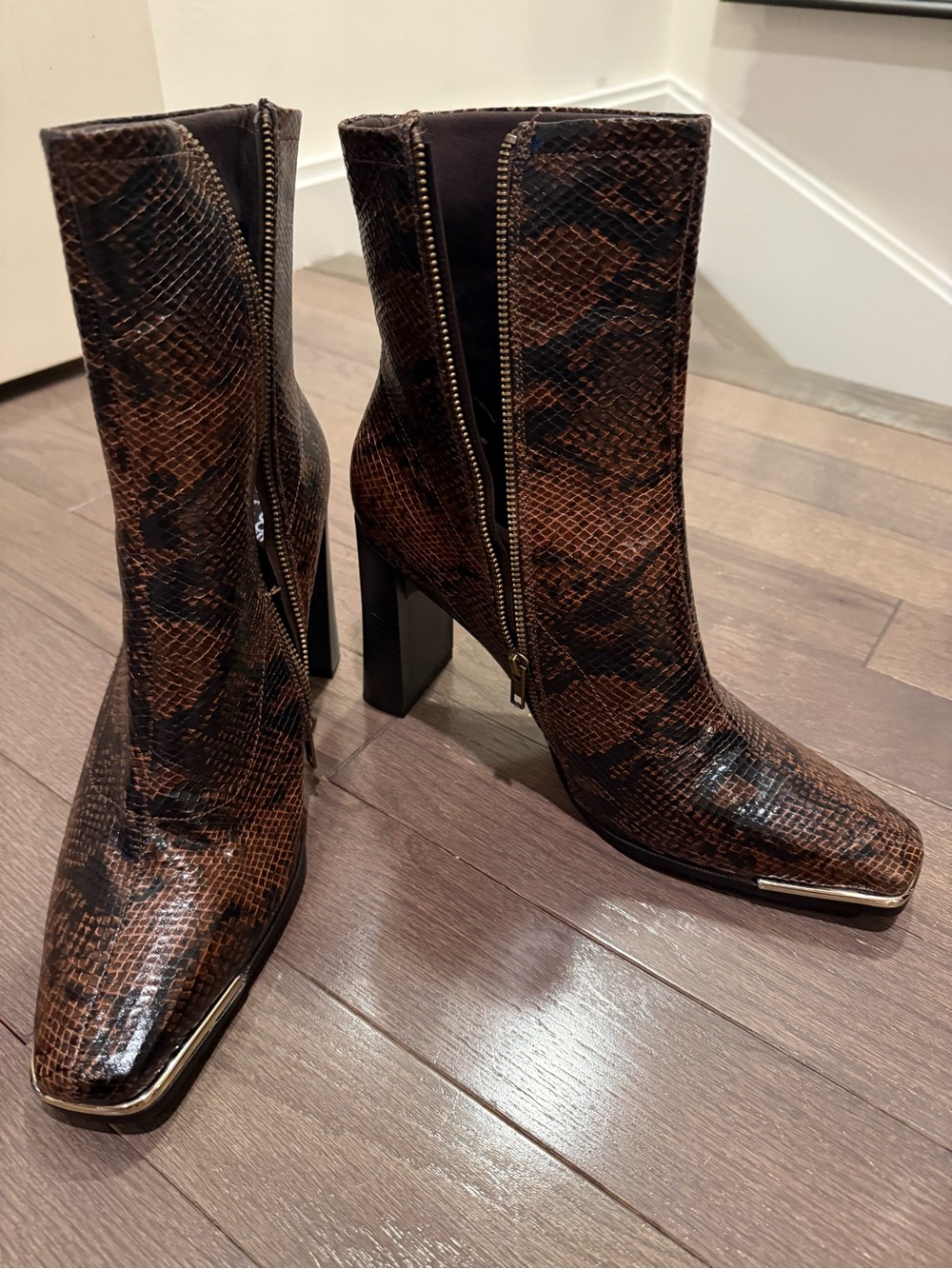 ASOS DESIGN Snake Print Heeled Boots Men’s US 13 EU 47 | Never Worn